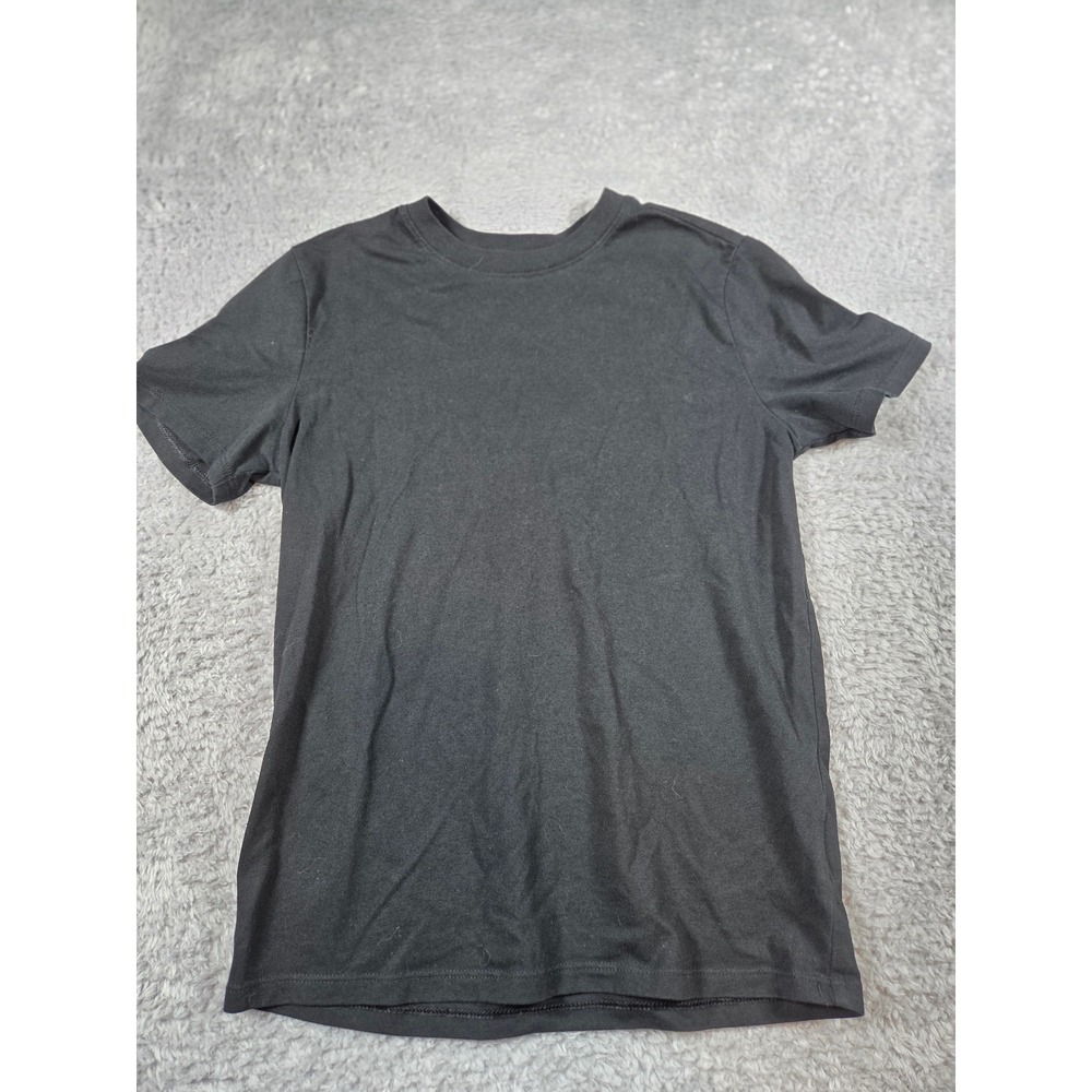 Essential Basic‎ Boys Girls Kids Black Short Sleeve Crewneck T-Shirt Size M 8/10